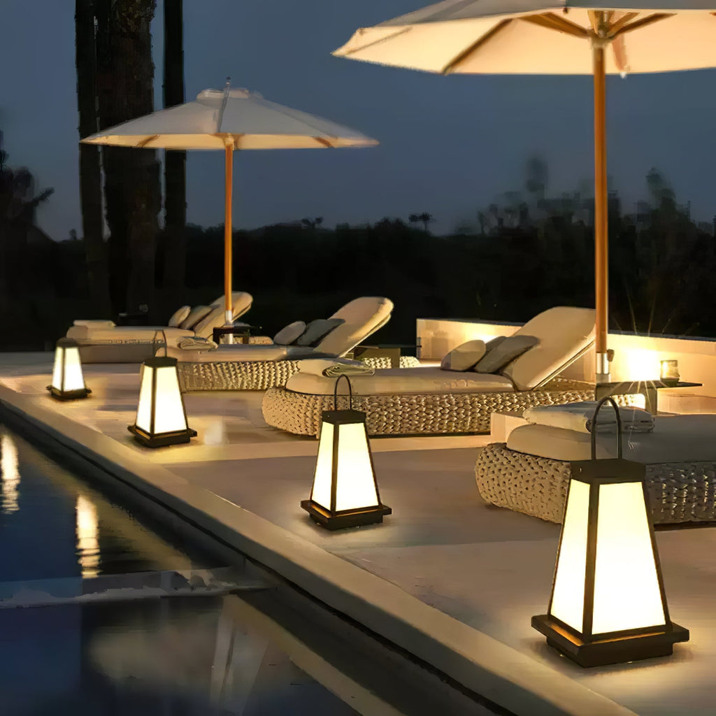 Solar Outdoor Lantern | Stainless Steel & Acrylic | Warm Light, 50cm