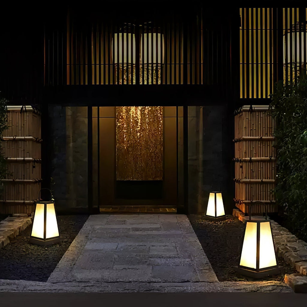 Solar Outdoor Lantern | Stainless Steel & Acrylic | Warm Light, 50cm
