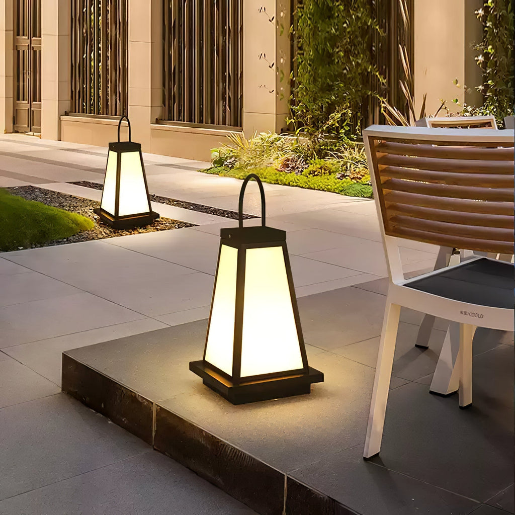 Solar Outdoor Lantern | Stainless Steel & Acrylic | Warm Light, 50cm