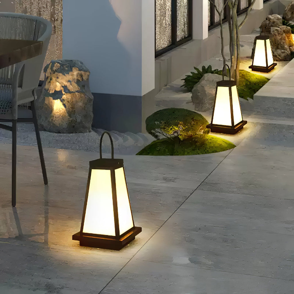Solar Outdoor Lantern | Stainless Steel & Acrylic | Warm Light, 50cm
