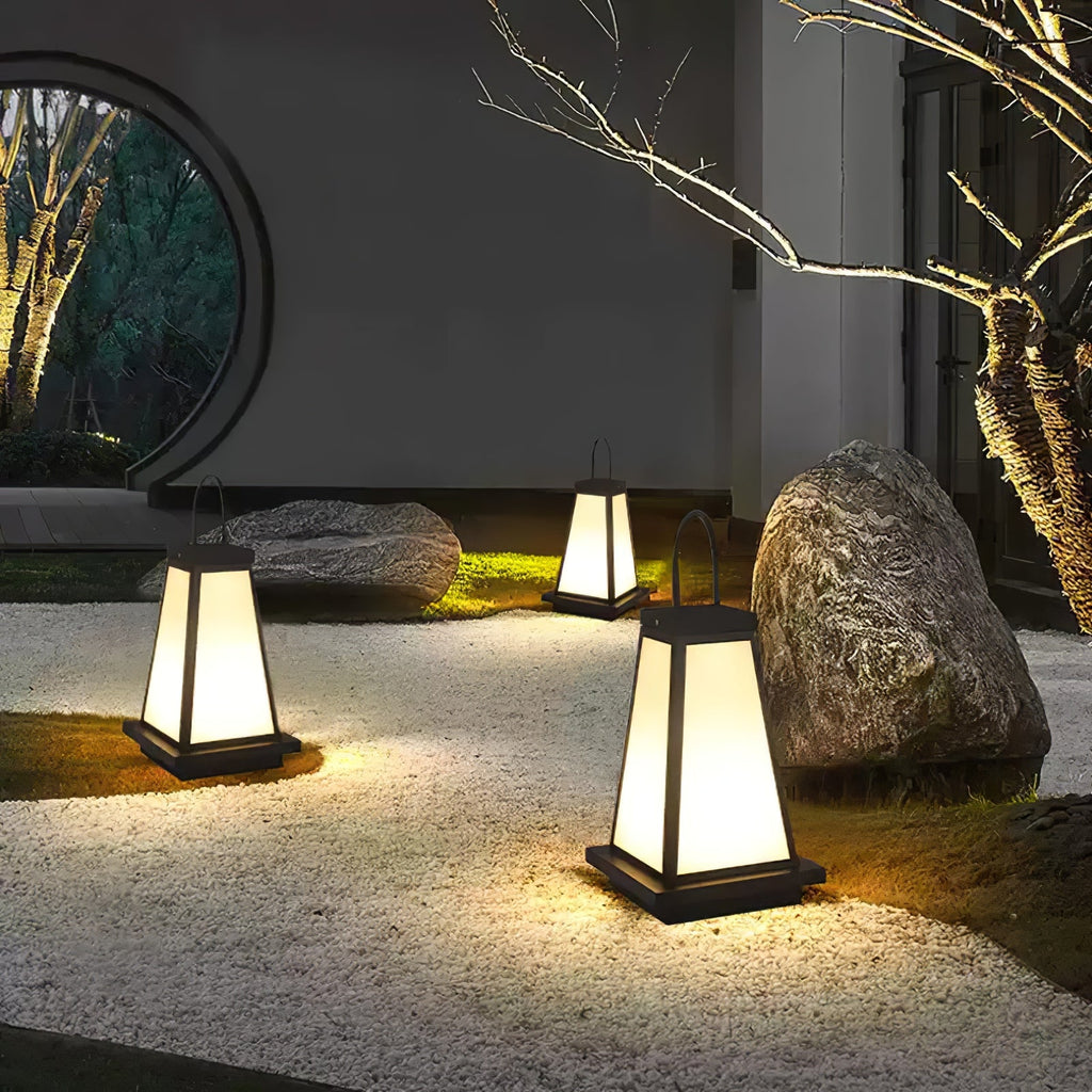 Solar Outdoor Lantern | Stainless Steel & Acrylic | Warm Light, 50cm