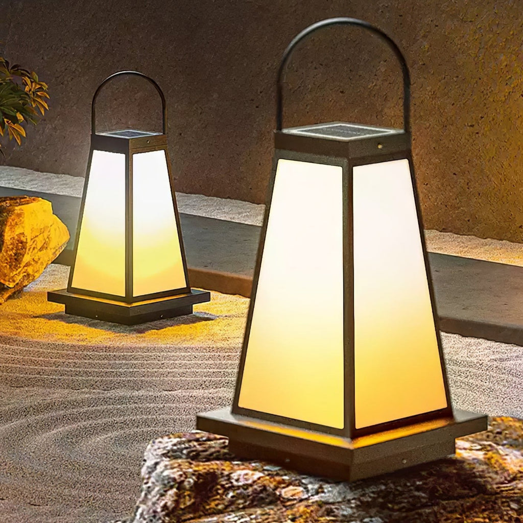 Solar Outdoor Lantern | Stainless Steel & Acrylic | Warm Light, 50cm