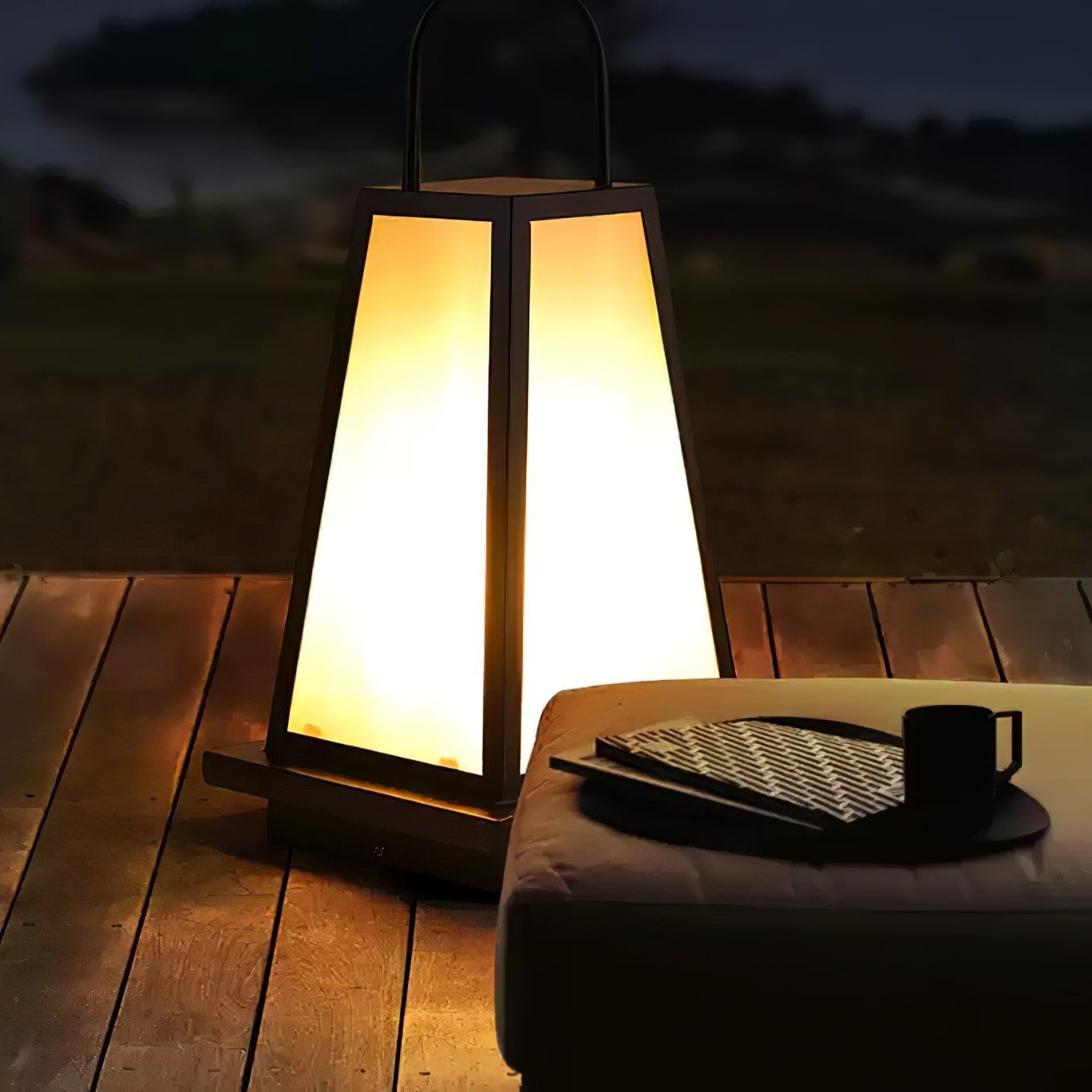 Outdoor Lantern | Stainless Steel & Acrylic | Black & White