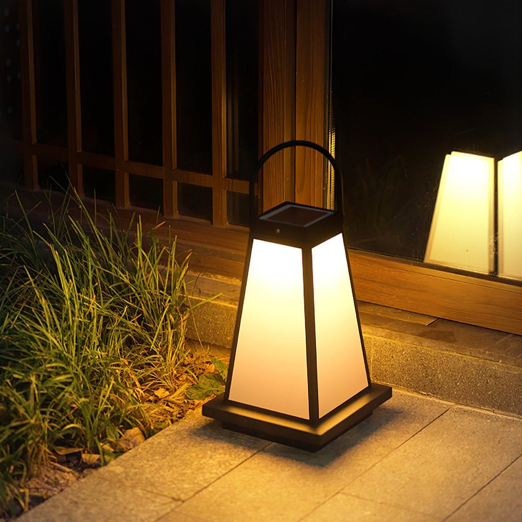 Solar Outdoor Lantern | Stainless Steel & Acrylic | Warm Light, 50cm