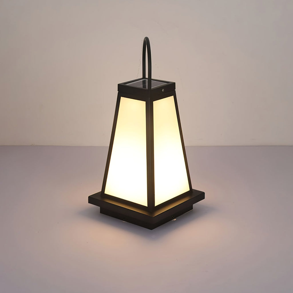 Solar Outdoor Lantern | Stainless Steel & Acrylic | Warm Light, 50cm