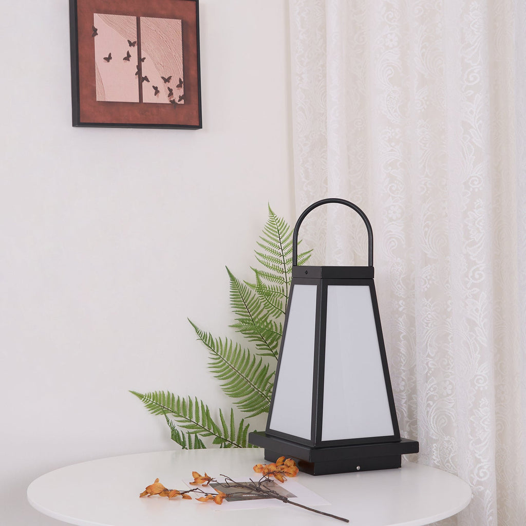 Solar Outdoor Lantern | Stainless Steel & Acrylic | Warm Light, 50cm