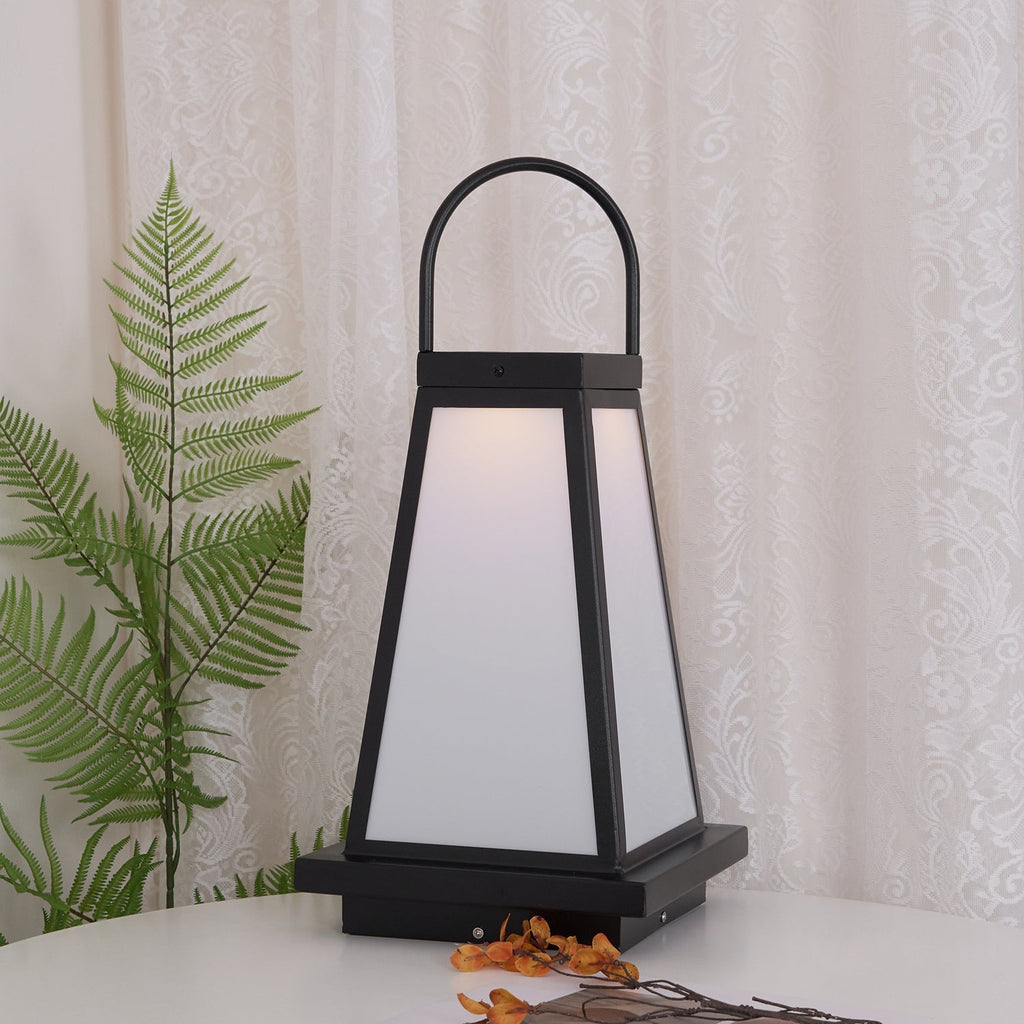 Solar Outdoor Lantern | Stainless Steel & Acrylic | Warm Light, 50cm