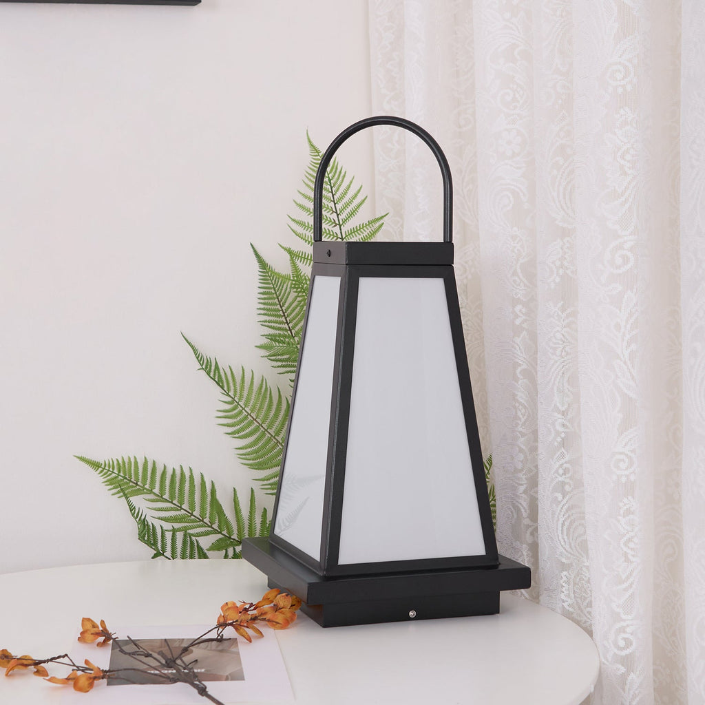 Solar Outdoor Lantern | Stainless Steel & Acrylic | Warm Light, 50cm