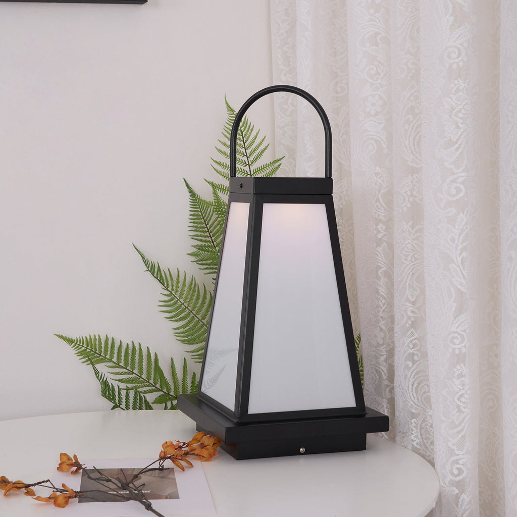 Solar Outdoor Lantern | Stainless Steel & Acrylic | Warm Light, 50cm