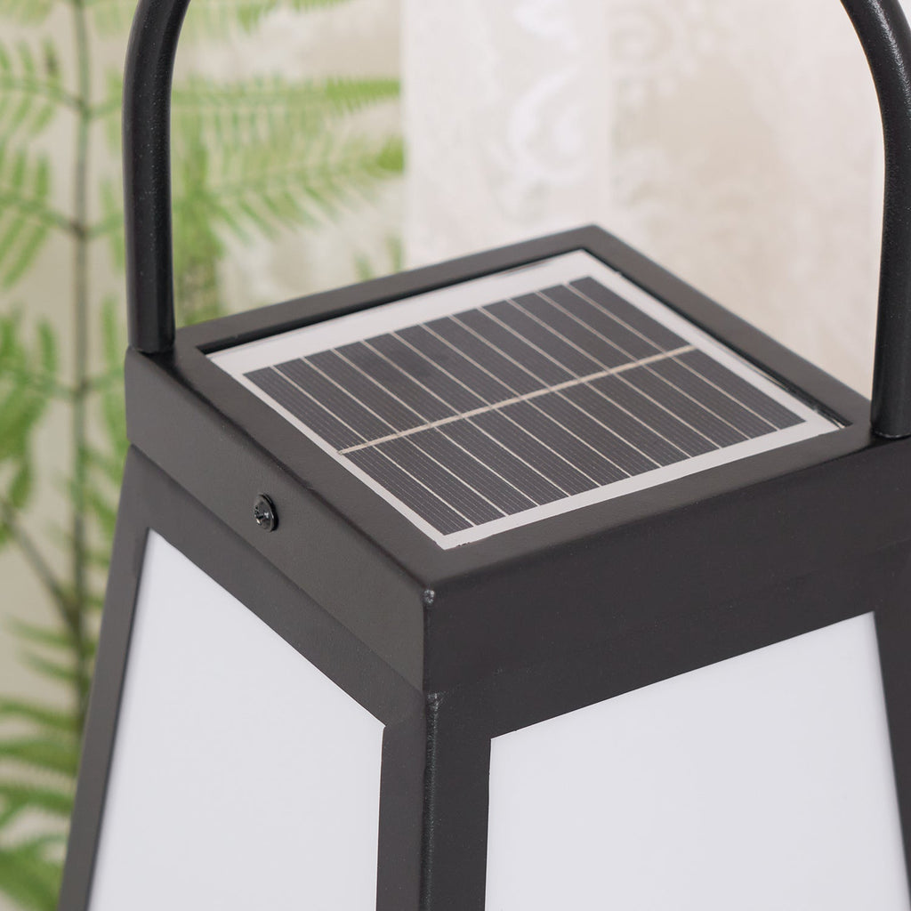 Solar Outdoor Lantern | Stainless Steel & Acrylic | Warm Light, 50cm