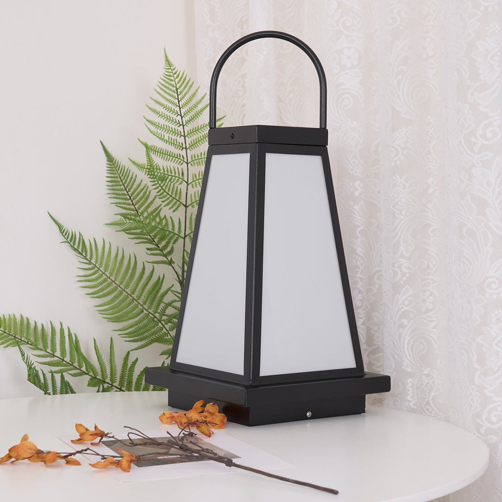 Solar Outdoor Lantern | Stainless Steel & Acrylic | Warm Light, 50cm