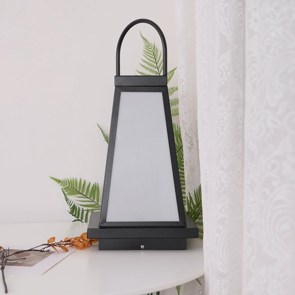 Solar Outdoor Lantern | Stainless Steel & Acrylic | Warm Light, 50cm