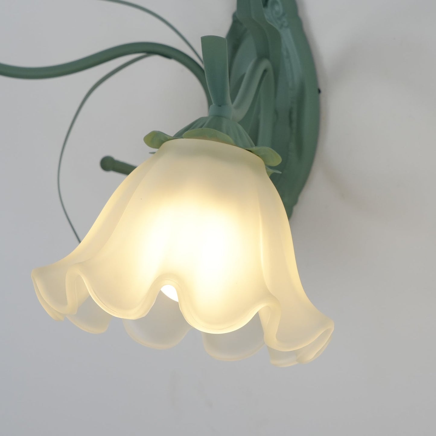 Flared Wall Sconce | Metal & Glass | Green | Set of 2