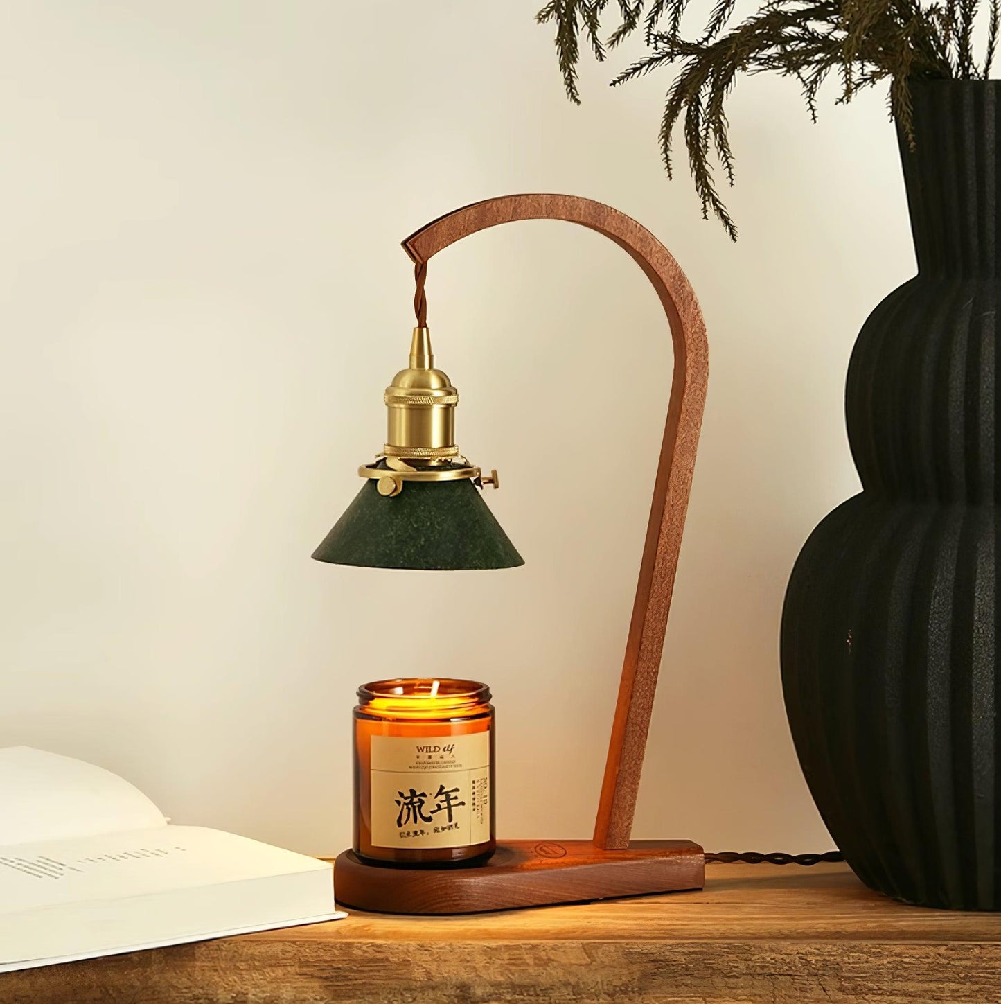 Romi Table Lamp | Handmade Alabaster & Brass | Gold and White