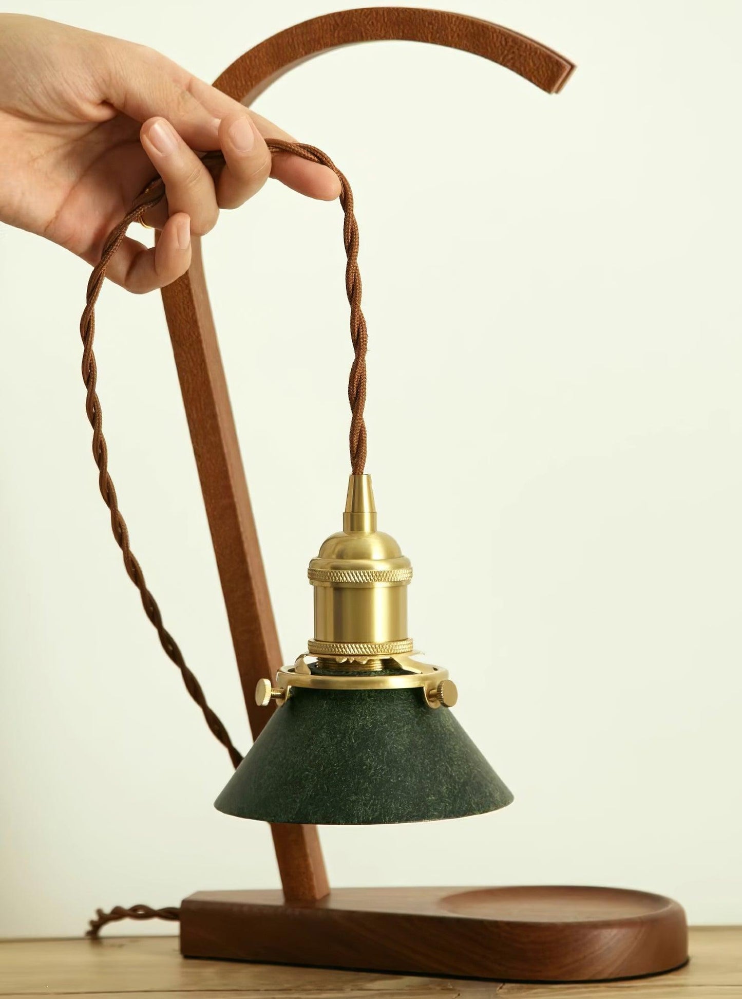 Romi Table Lamp | Handmade Alabaster & Brass | Gold and White
