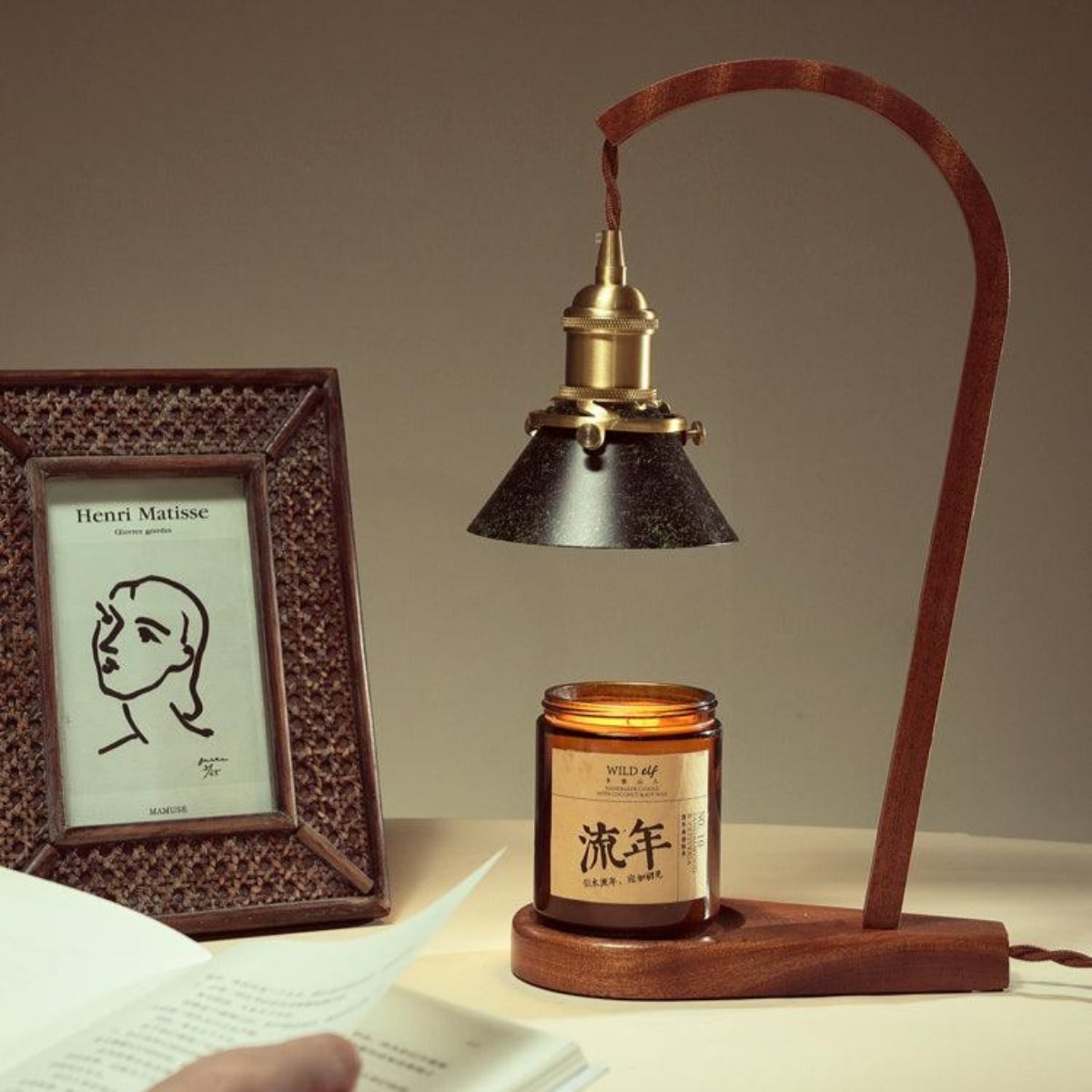 Romi Table Lamp | Handmade Alabaster & Brass | Gold and White