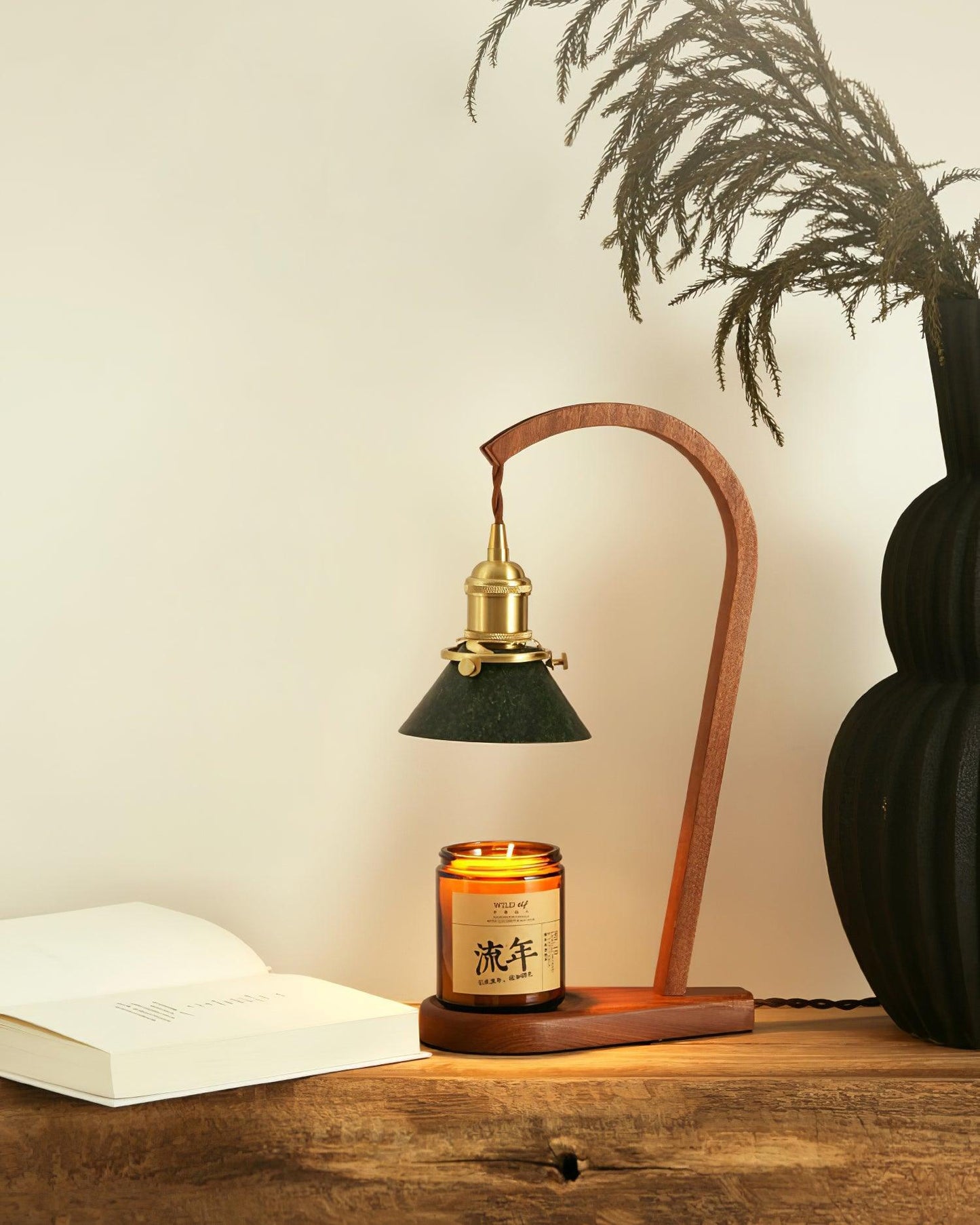Romi Table Lamp | Handmade Alabaster & Brass | Gold and White
