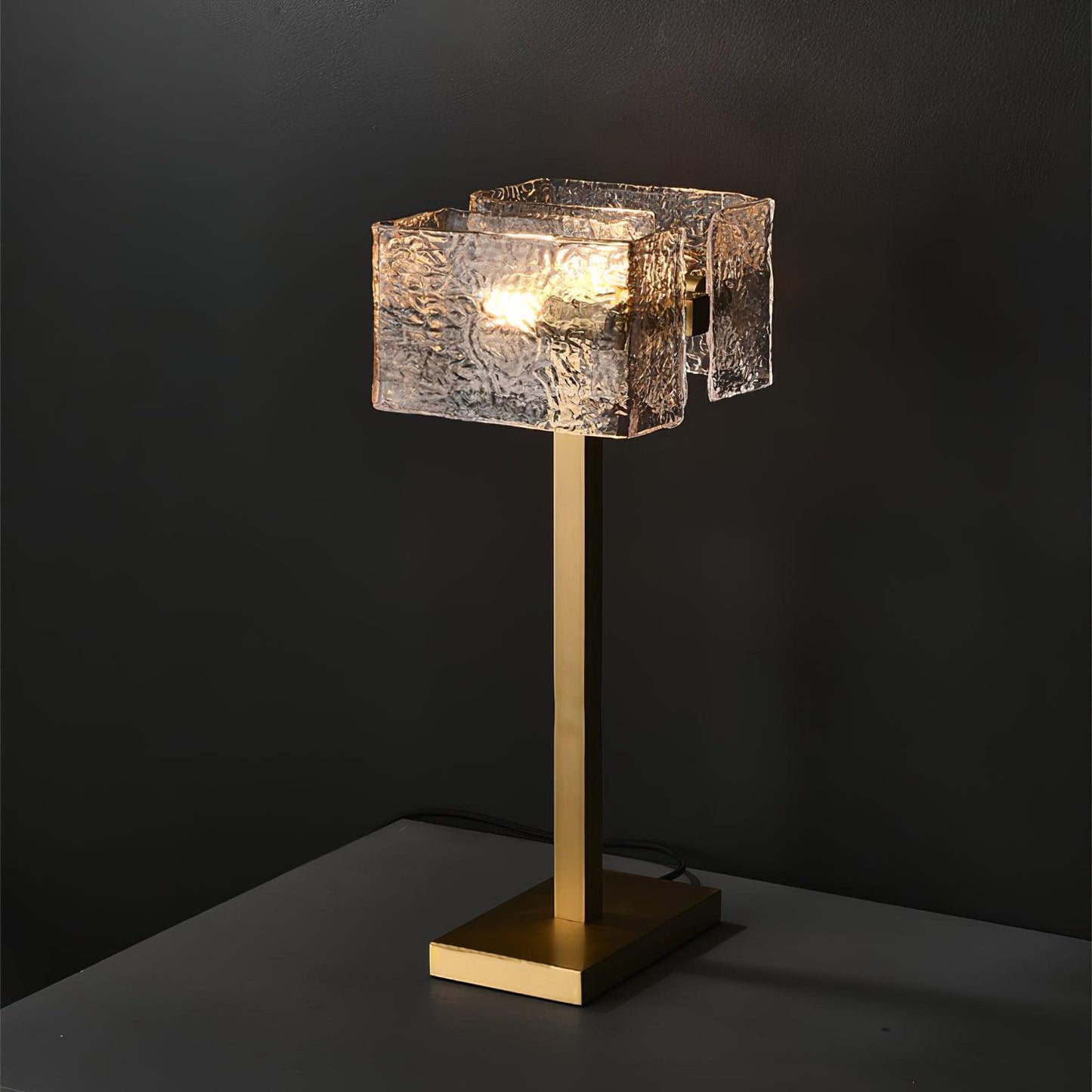 Roosevelt Table Lamp | Brass & Glass | Gold Finish