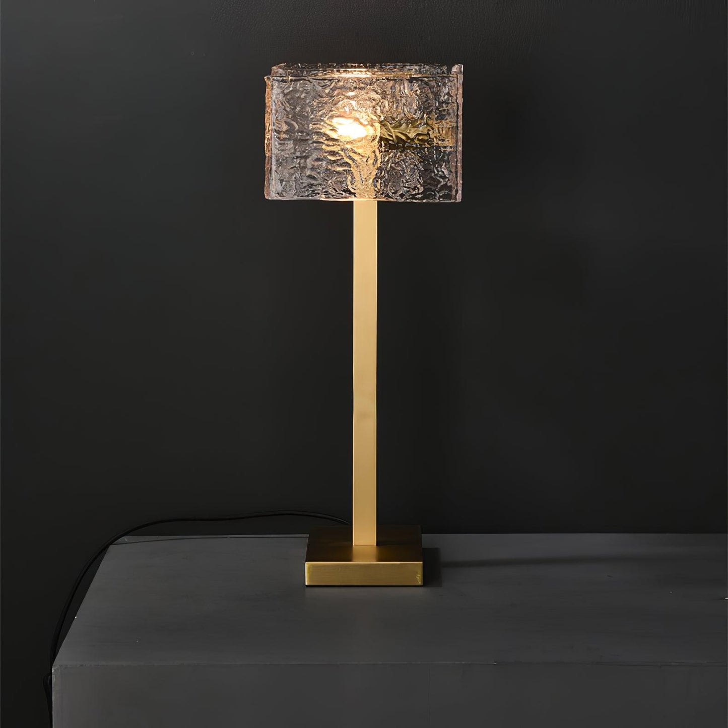 Roosevelt Table Lamp | Brass & Glass | Gold Finish