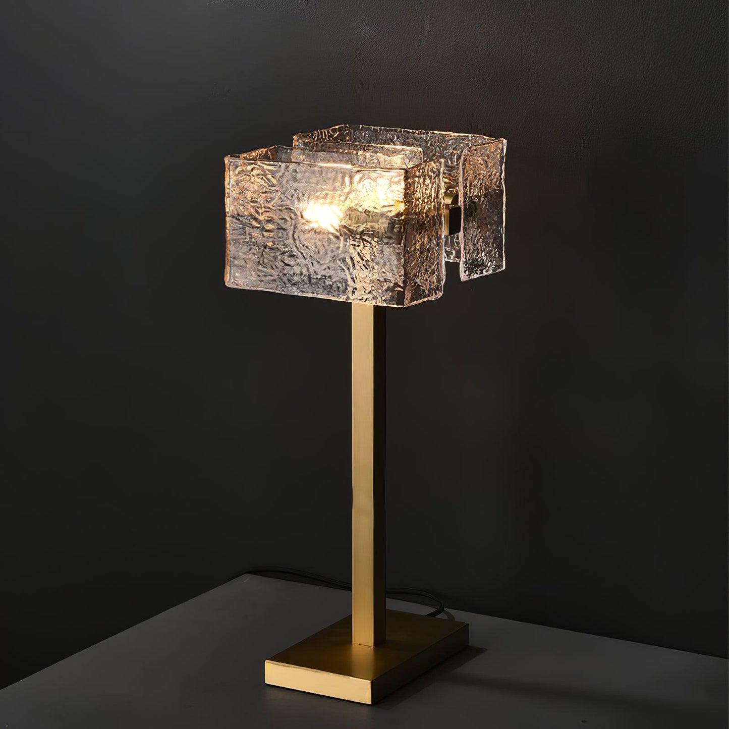 Roosevelt Table Lamp | Brass & Glass | Gold Finish