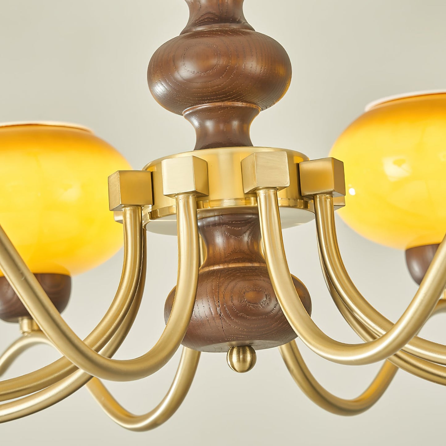 Rosdorf Chandelier | Caramel Glass & Gold Finish | 3, 6, or 8 Lights