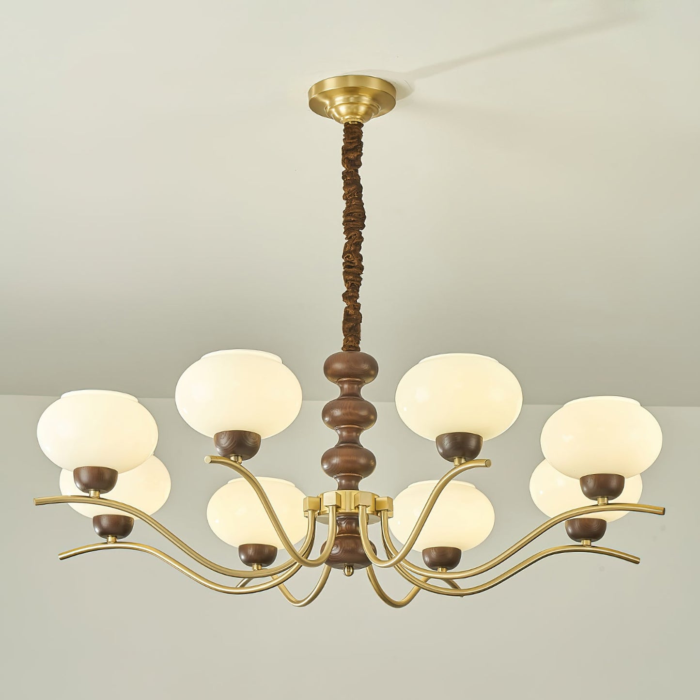 Rosdorf Chandelier | Caramel Glass & Gold Finish | 3, 6, or 8 Lights