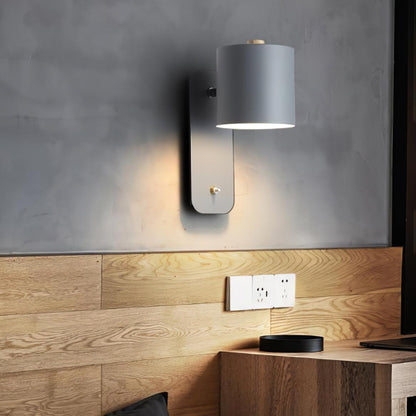 Rotatable Cylinder Wall Lamp | Metal | Macaron Colors