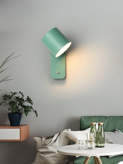 Rotatable Cylinder Wall Lamp | Metal | Macaron Colors