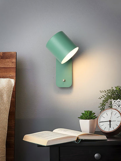 Rotatable Cylinder Wall Lamp | Metal | Macaron Colors