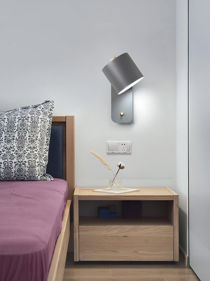 Rotatable Cylinder Wall Lamp | Metal | Macaron Colors