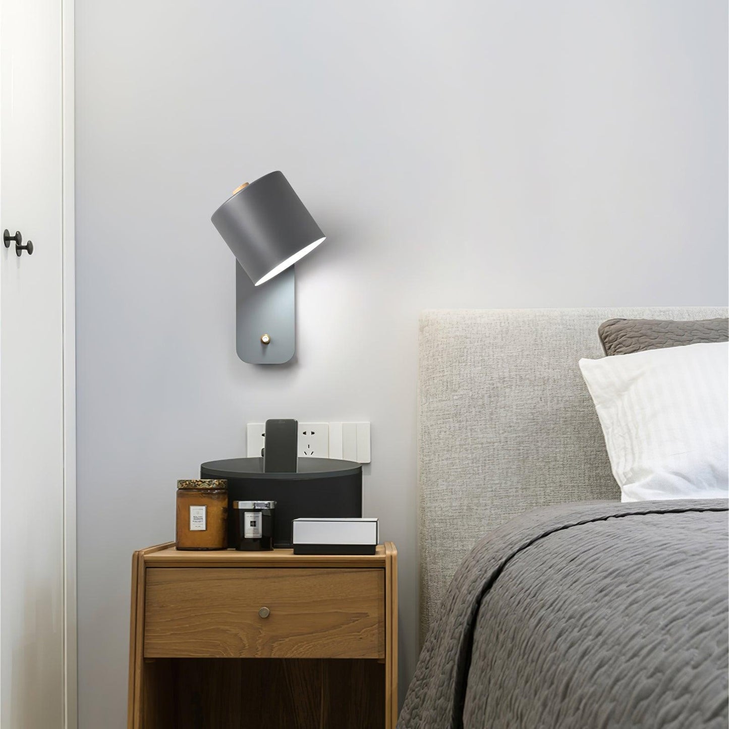 Rotatable Cylinder Wall Lamp | Metal | Macaron Colors