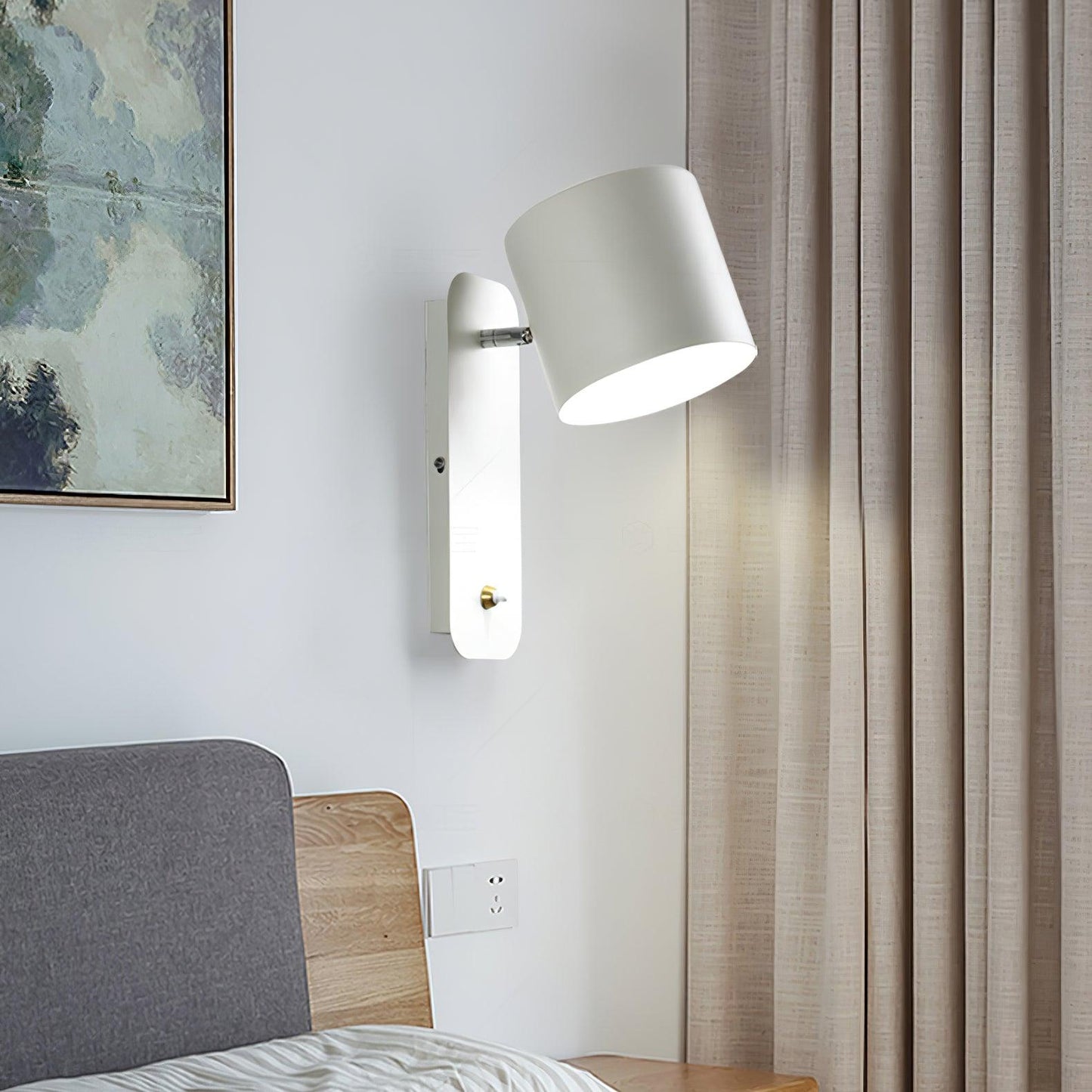 Rotatable Cylinder Wall Lamp | Metal | Macaron Colors