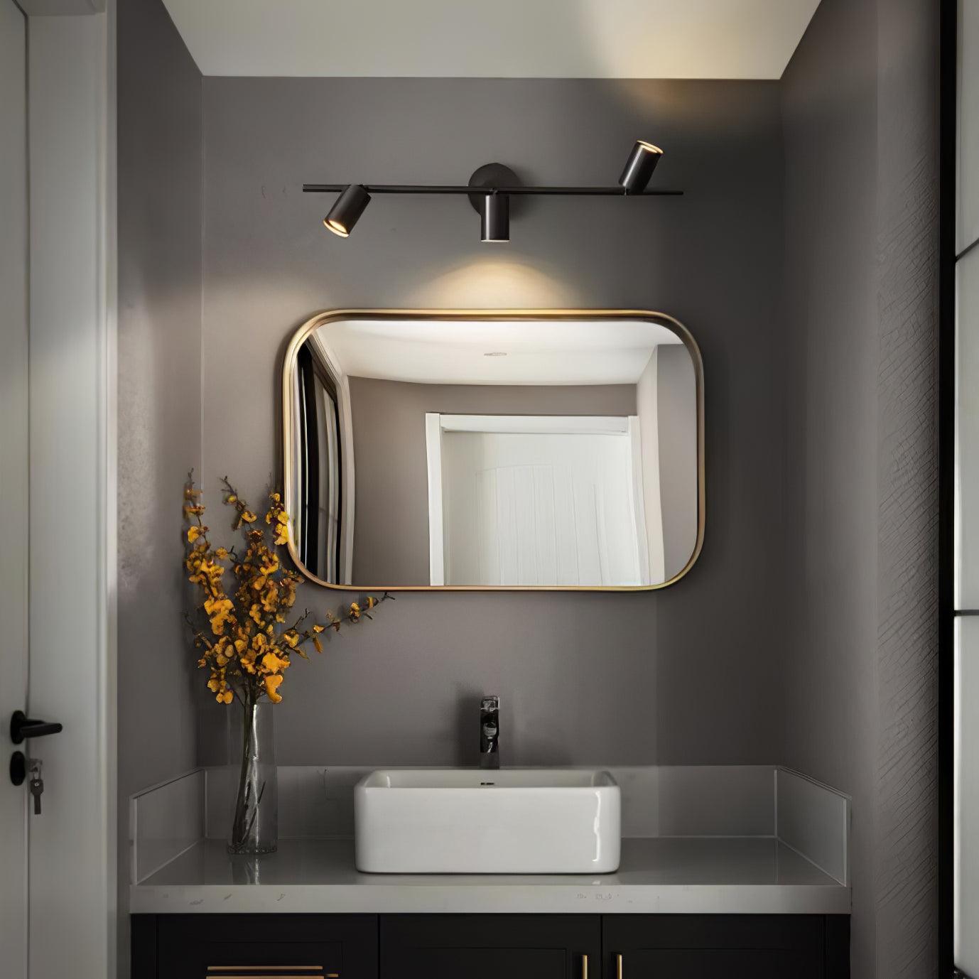 Rotatable Spotlight Wall Light | Brass & Acrylic | 2, 3, or 4 Light Heads