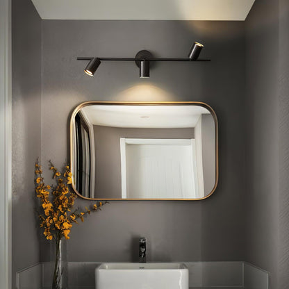 Rotatable Spotlight Wall Light | Brass & Acrylic | 2, 3, or 4 Light Heads