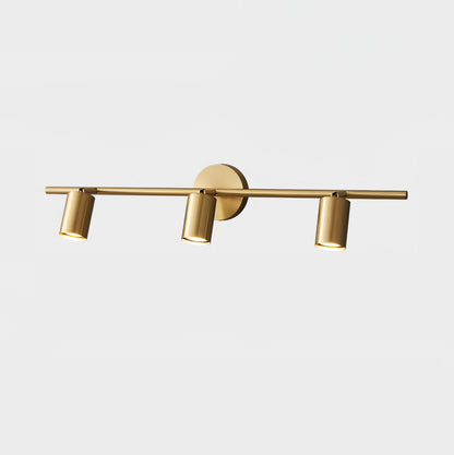 Rotatable Spotlight Wall Light | Brass & Acrylic | 2, 3, or 4 Light Heads