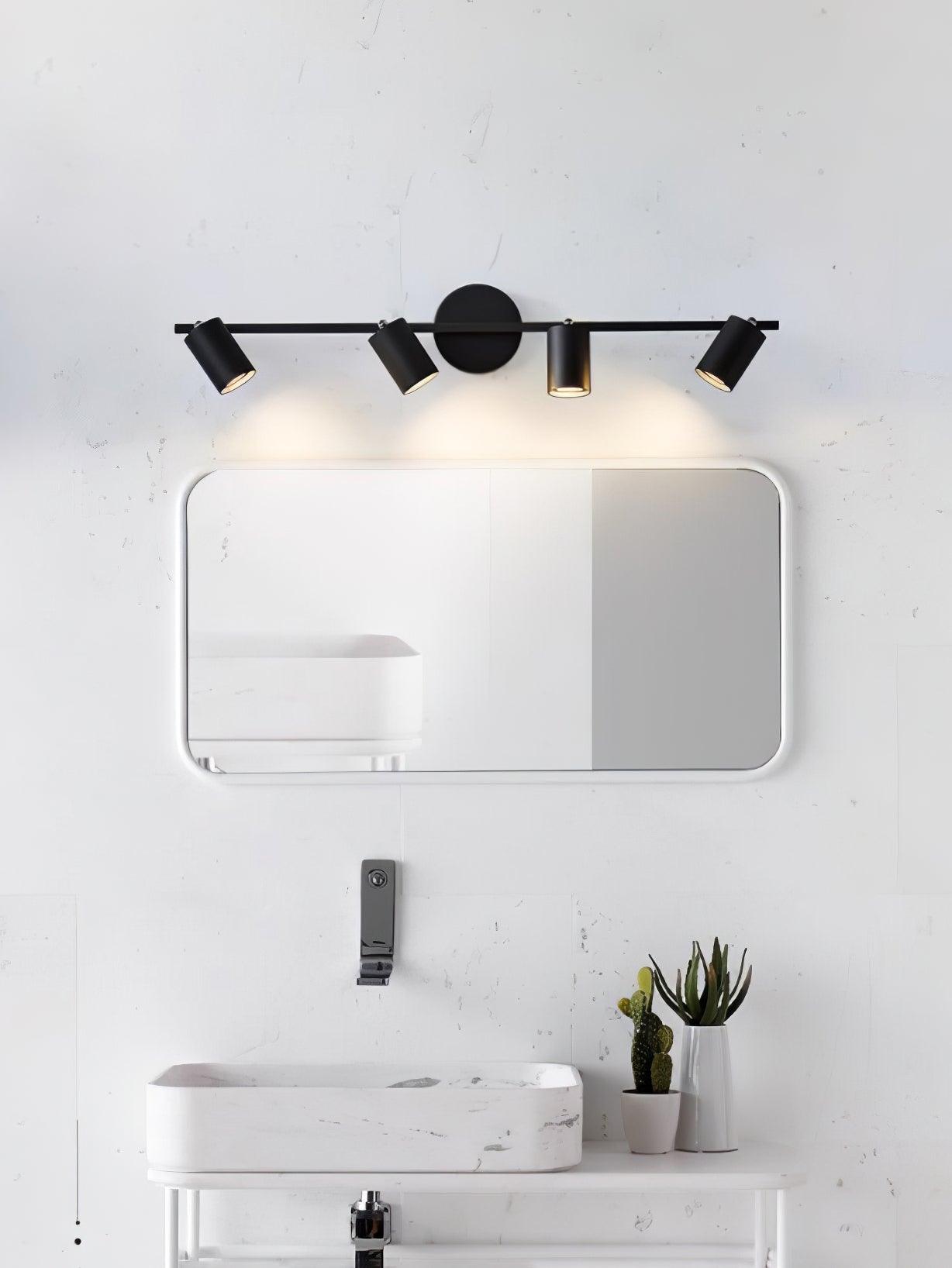 Rotatable Spotlight Wall Light | Brass & Acrylic | 2, 3, or 4 Light Heads