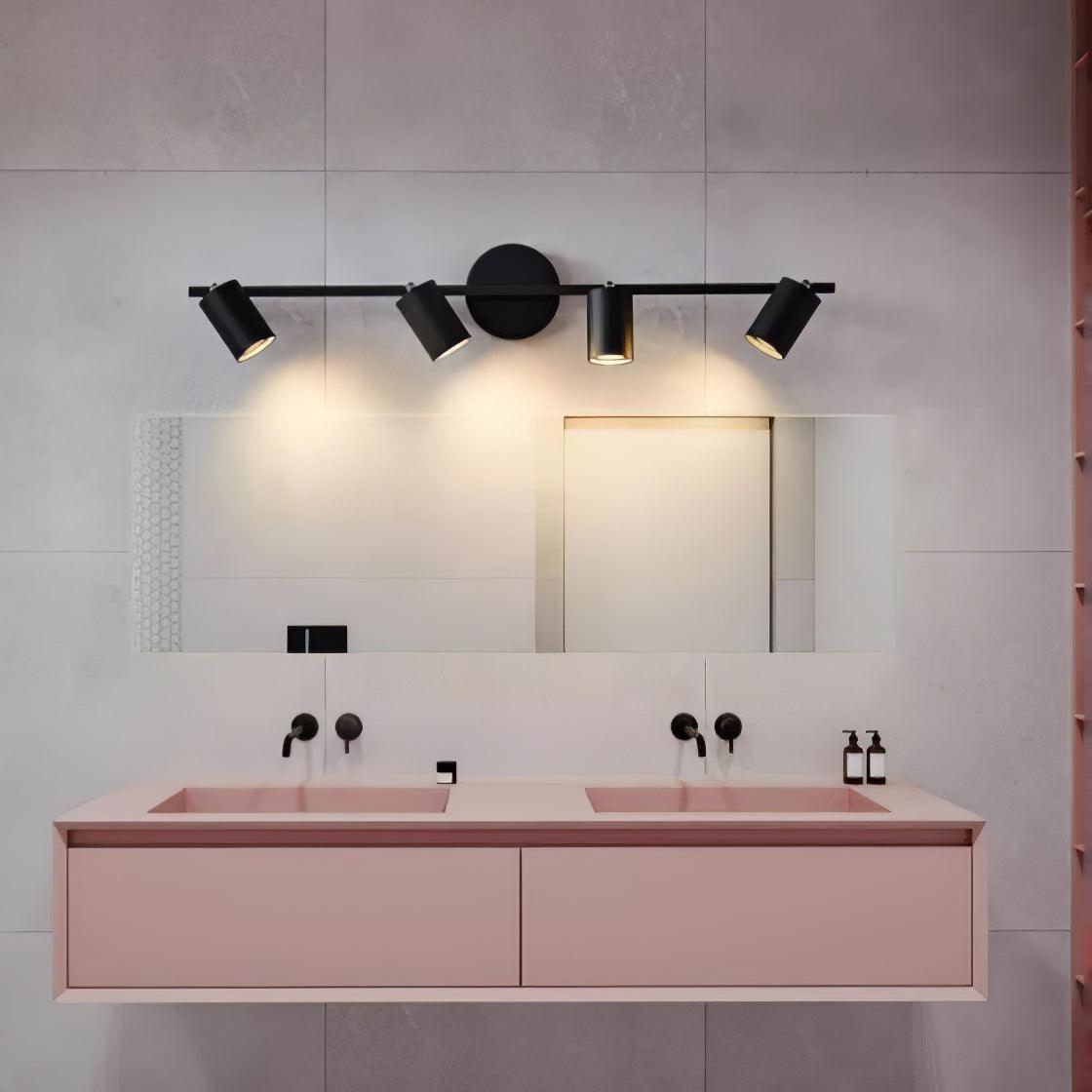 Rotatable Spotlight Wall Light | Brass & Acrylic | 2, 3, or 4 Light Heads