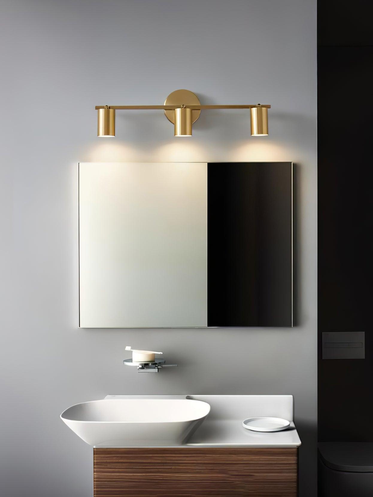 Rotatable Spotlight Wall Light | Brass & Acrylic | 2, 3, or 4 Light Heads