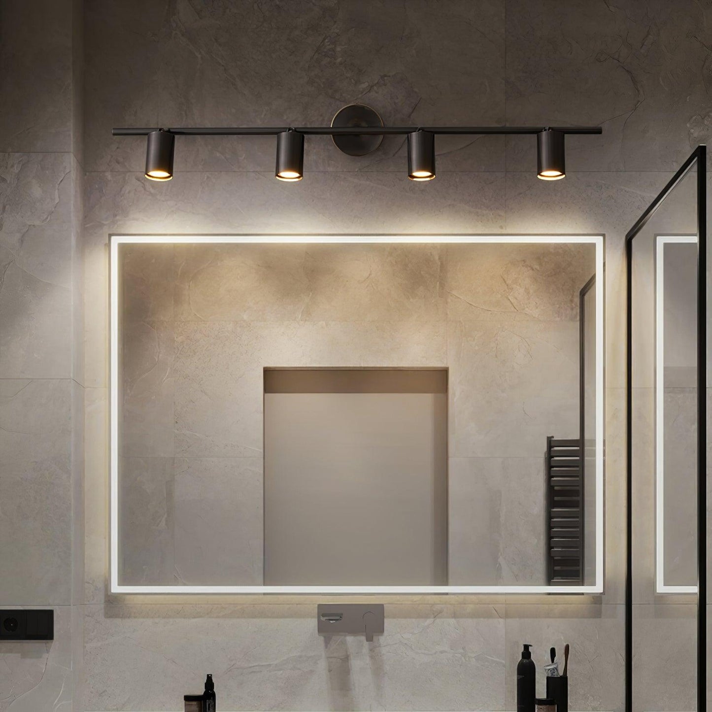 Rotatable Spotlight Wall Light | Brass & Acrylic | 2, 3, or 4 Light Heads
