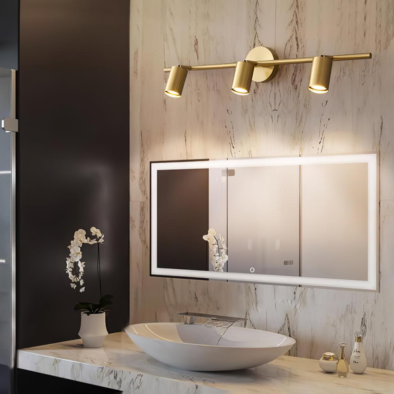 Rotatable Spotlight Wall Light | Brass & Acrylic | 2, 3, or 4 Light Heads