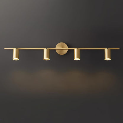 Rotatable Spotlight Wall Light | Brass & Acrylic | 2, 3, or 4 Light Heads