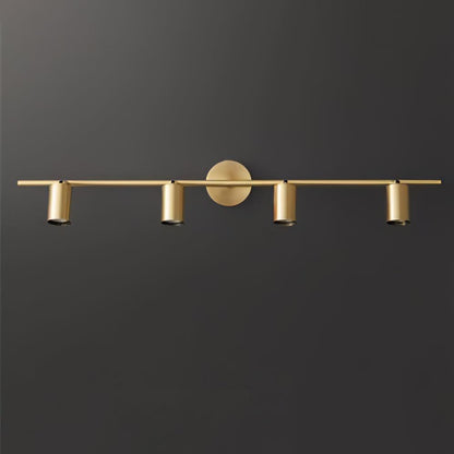 Rotatable Spotlight Wall Light | Brass & Acrylic | 2, 3, or 4 Light Heads