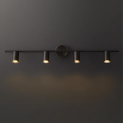 Rotatable Spotlight Wall Light | Brass & Acrylic | 2, 3, or 4 Light Heads
