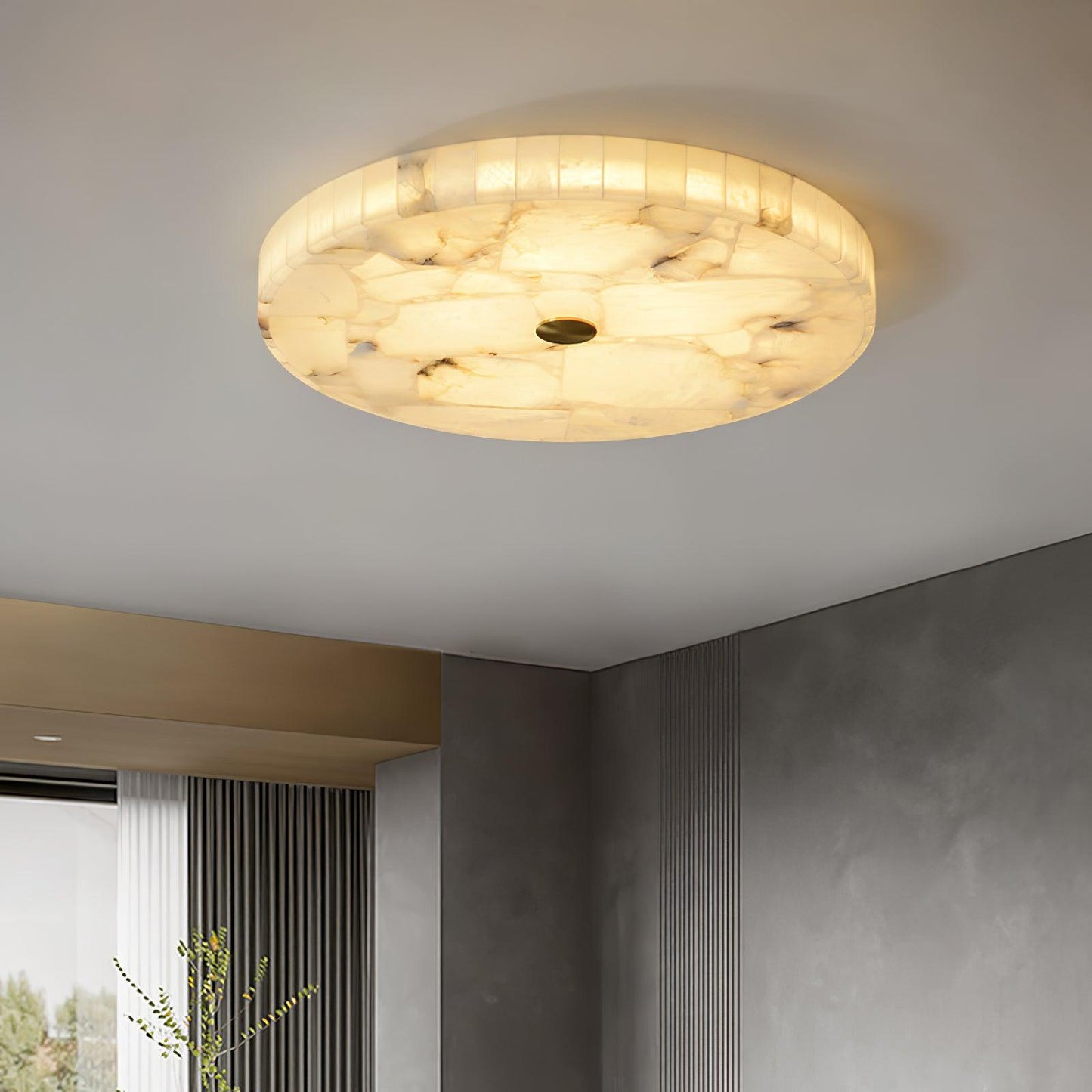 Alabaster Ceiling Lamp | Genuine Alabaster | Multiple Sizes Available