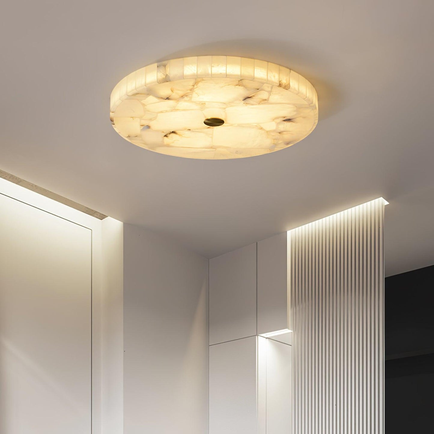 Alabaster Ceiling Lamp | Genuine Alabaster | Multiple Sizes Available