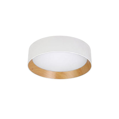 Round Ceiling Lamp | Oak Wood & Aluminum | 46cm Diameter