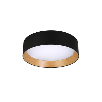Round Ceiling Lamp | Oak Wood & Aluminum | 46cm Diameter