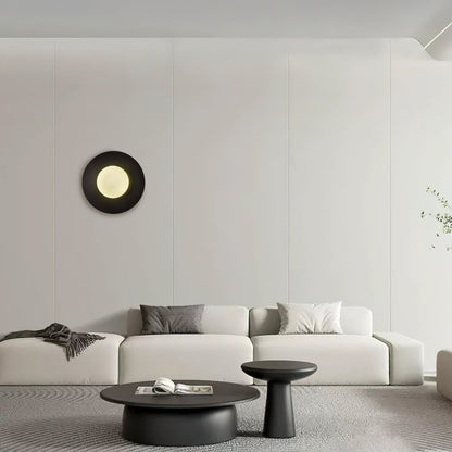 Round Glass Wall Lamp | Glass & Iron | 20cm or 30cm Diameter