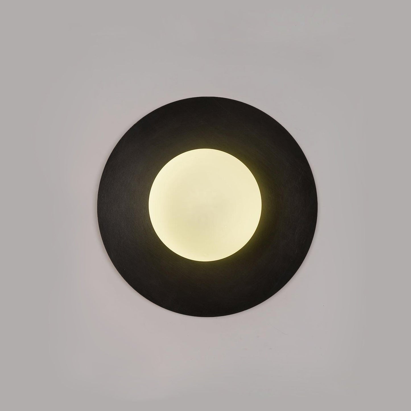 Round Glass Wall Lamp | Glass & Iron | 20cm or 30cm Diameter