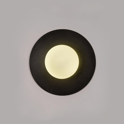 Round Glass Wall Lamp | Glass & Iron | 20cm or 30cm Diameter